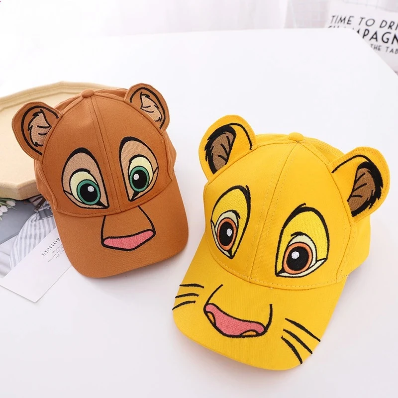 Gorra de Béisbol Infantil con Orejas de Simba, el Rey León, de DSN Cartoon Anime, para Niños y Niñas, Ajustable, Protección Solar, Casual, para Regalo