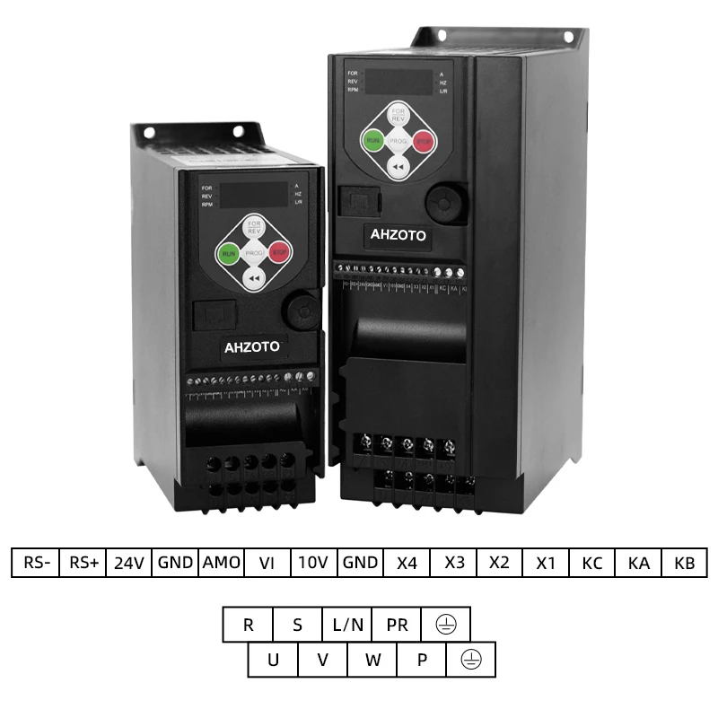 220V VFD 0.4/0.75/1.5/2.2/3/4KW 3 Phase Vector Frequency Converter Adjustable Speed Drive Variator Frequency Inverter