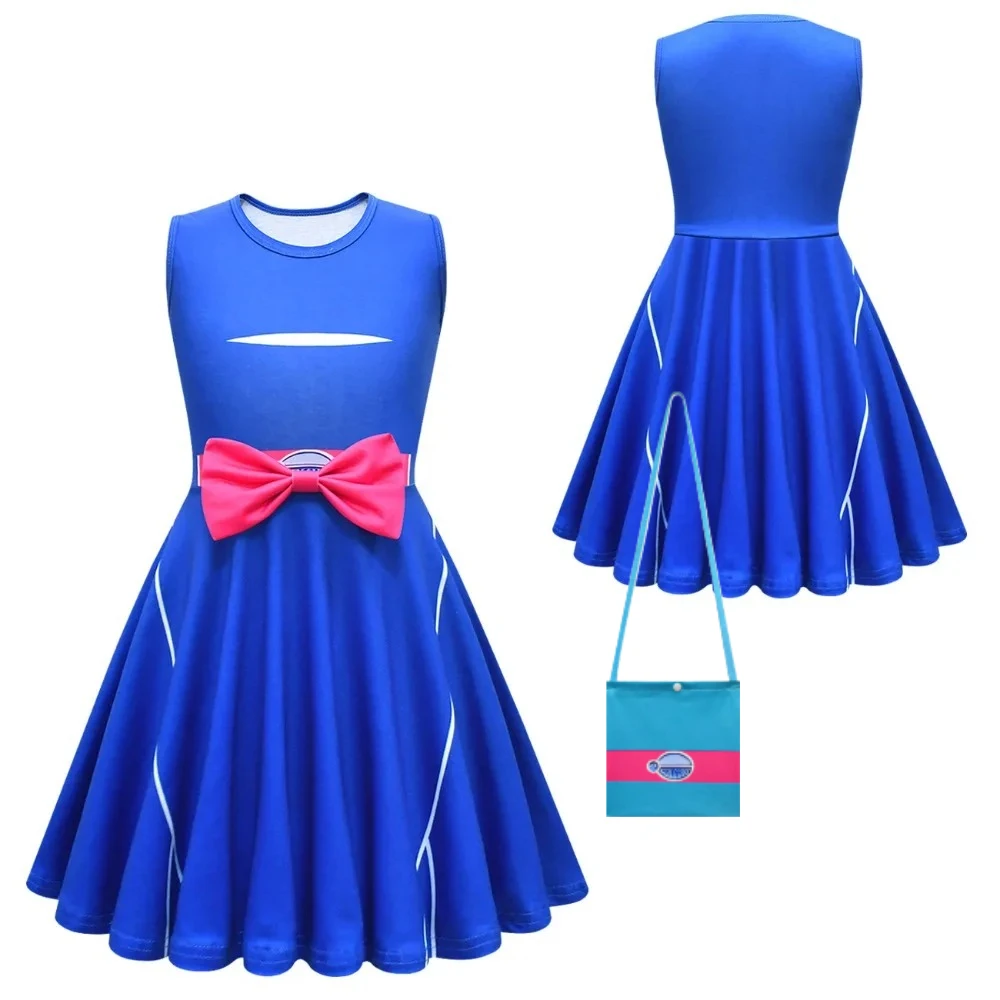 

Kids Zombies 4 Addison Costume for Girls Dawn of The Vampires Sleeveless Dress with Bag,Halloween Cosplay Birthday Party Gift