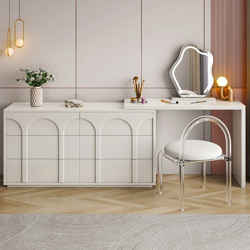 

Lightweight Luxury Dresser Storage Cabinet Integrated Modern Minimalist Makeup Dresser.