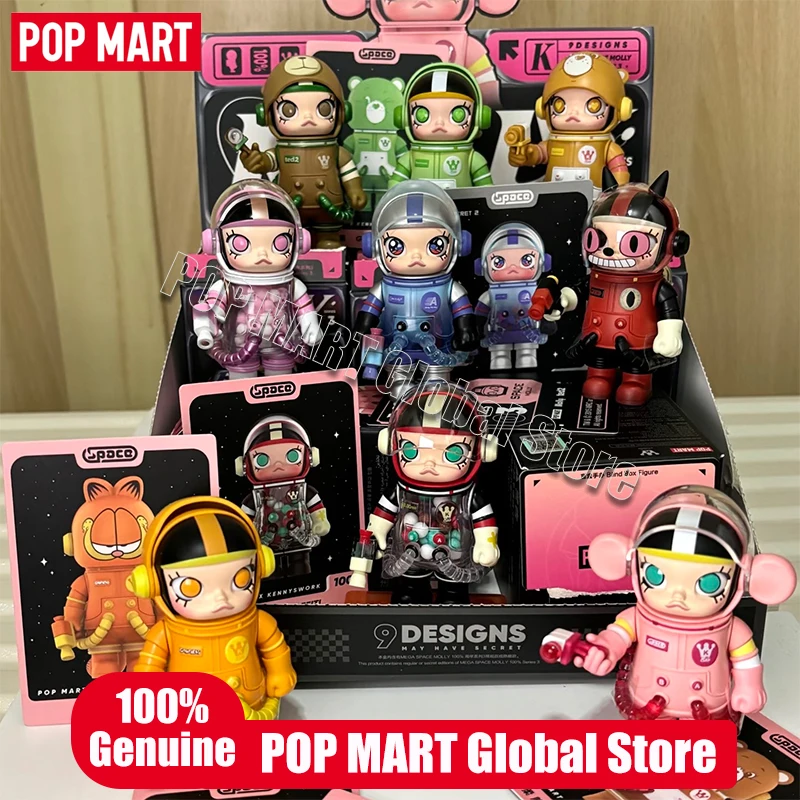 Original POP MART MEGA SPACE MOLLY 100% SERIES 3 caja ciega de juguete Kawaii Anime figura de acción sorpresa caja misteriosa regalo de Navidad