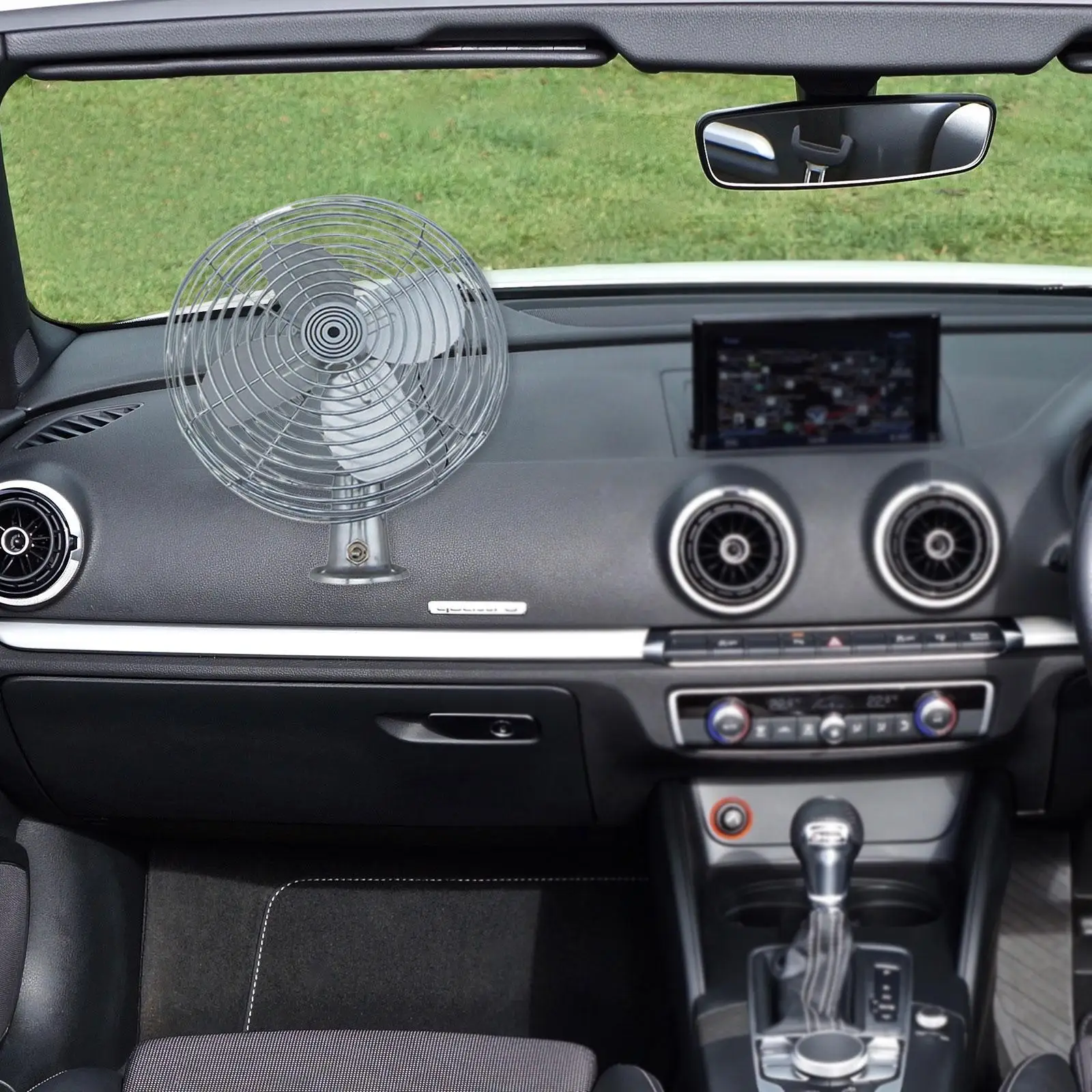 Car Fan Metal 12V Replace Easy to Use Sturdy Wear Resistant Easy Installation 6 inch Silent Convenient Accessories Heavy Duty