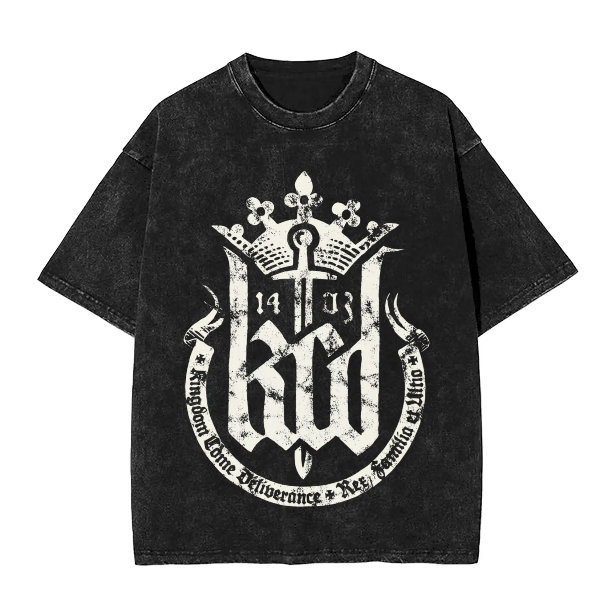 Kingdom Come Deliverances kcd Washed T Shirts Streetwear Hip Hop Fashion T-Shirt  Tees for Men Women Short Sleeve Oversize