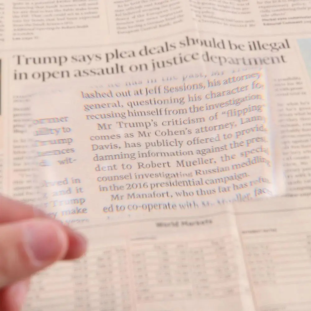 Portable For Reading Newspaper Book Credit Card Shape Transparent Fresnel Lens Loupe Magnifiers Magnifying Glass