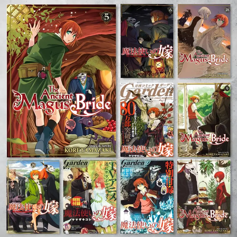 Anime The Ancient Magus' Bride Poster Poster Stickers Painting Mural HD Wall Decals for Bedroom Living Room Home Self-Adhesive
