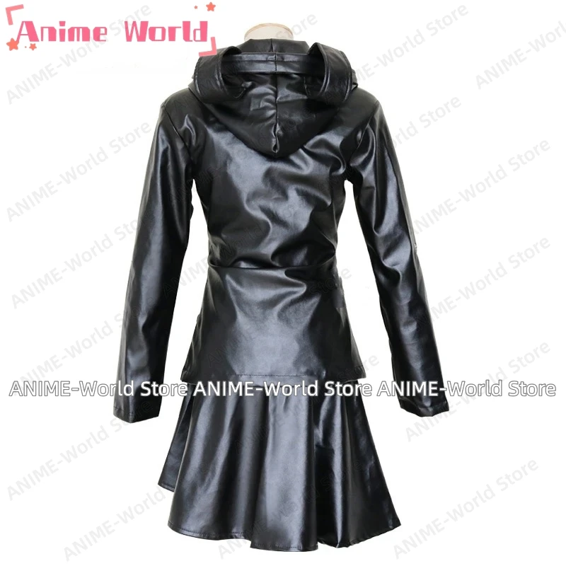 《Custom Size》Anime Kirishima Touka Black Outfit dress Leather Cosplay Costume Full Set