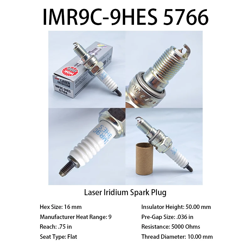 

1pcs Original NGK Laser Iridium Spark Plug IMR9C-9HES 5766 For CBR600RR CRB1000 CB650R OEM 31912MEL003 31912MFL003 31912MELA etc