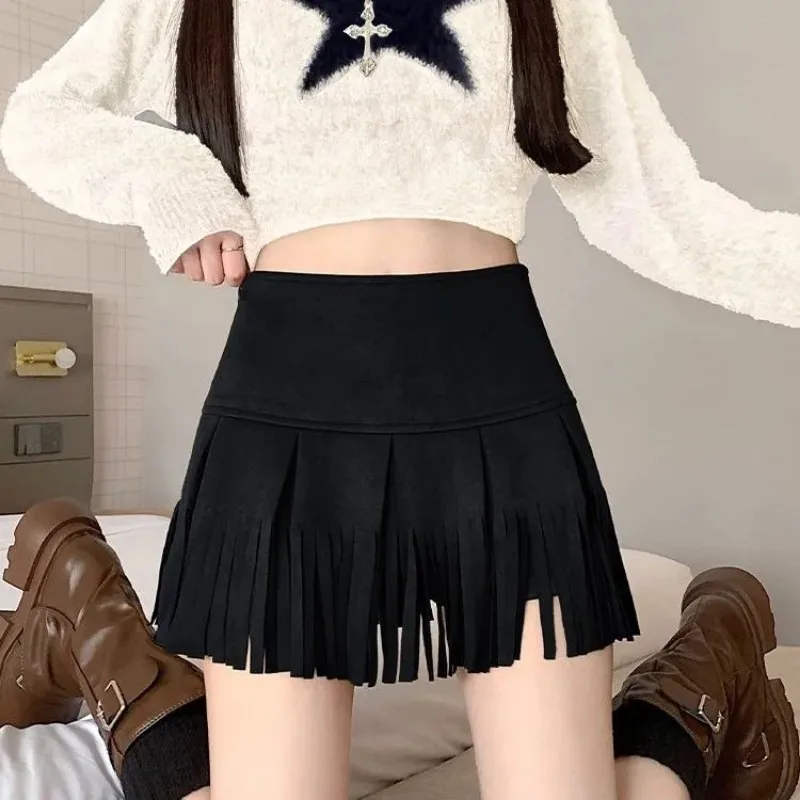 Sexy Streetwear Y2k Clothes Women Jumpsuit Retro Tassel Mini Skirt Trendy Bodycon Hip Lift Sport Beach New Womens Clothing Club