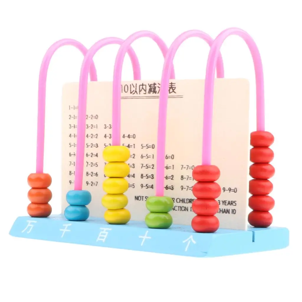 Wooden Calculation Numbers Mathematics Counting Learning Abacus Toy