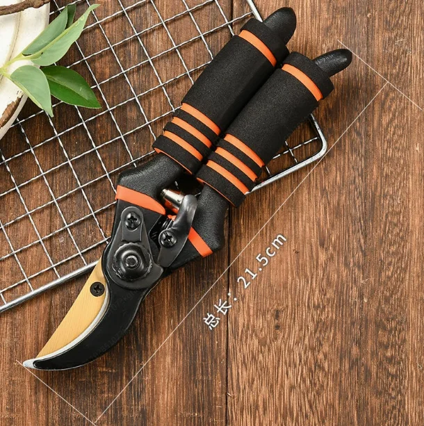 Fruit Tree Pruning Shears – Gardening Grafting Scissors with Three-Loop Sponge Handle for Comfort Grip