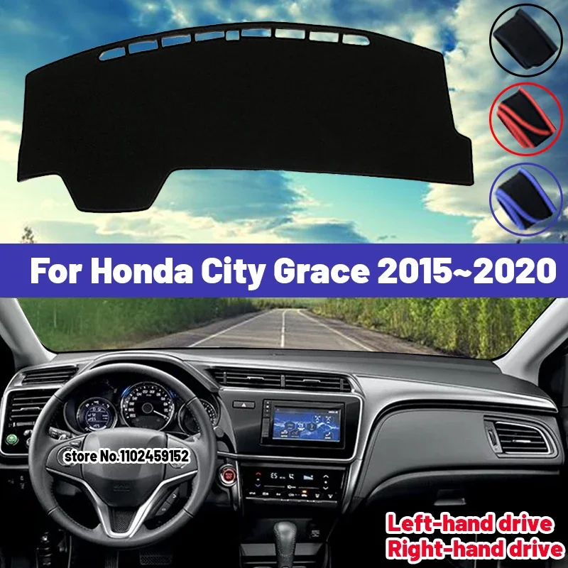 

Высокое качество для Honda City Grace 2015 2016 2017 2018 2019 2020, коврик для приборной панели, солнцезащитный козырек, избегайте света, ковры с защитой от УФ-лучей