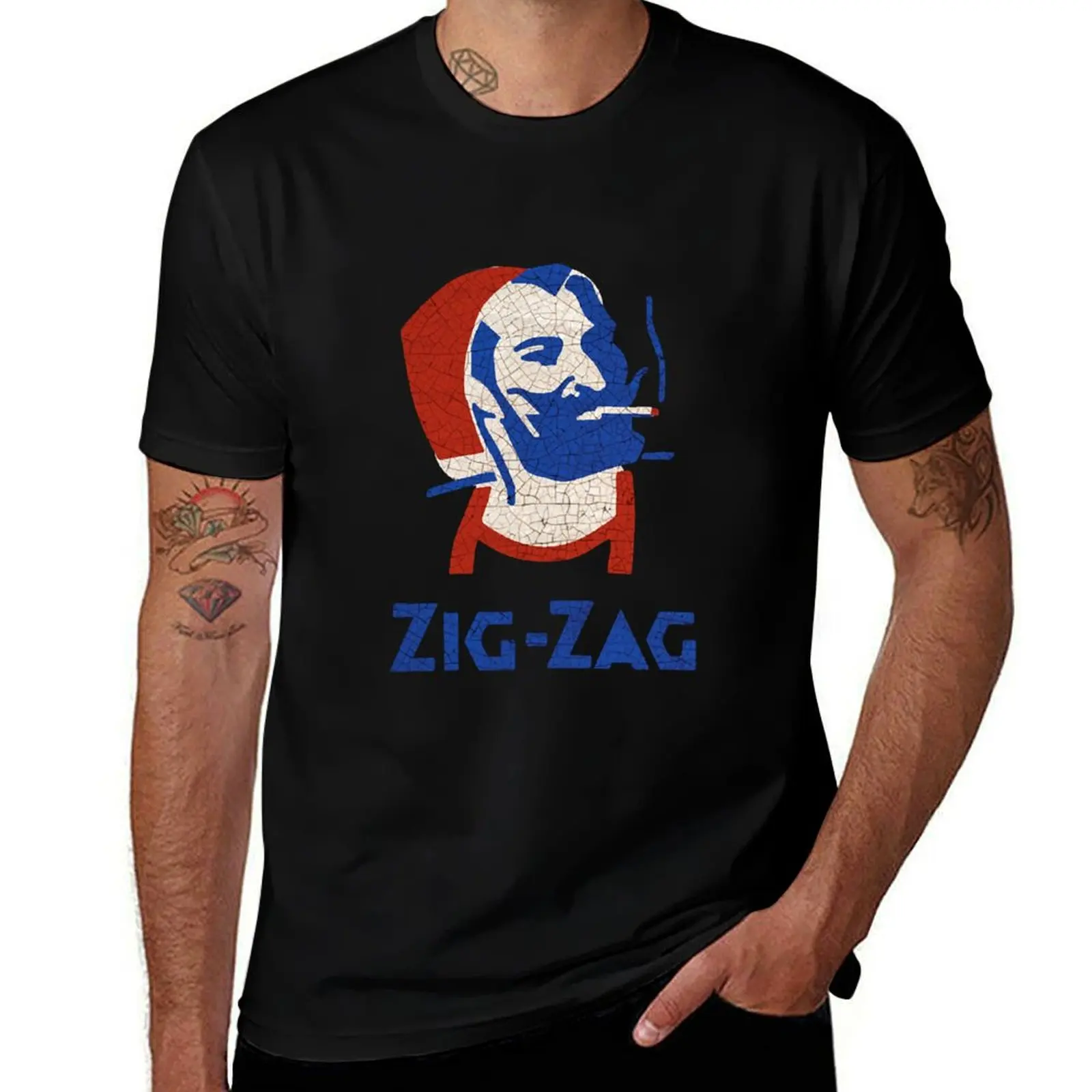 Zig Zag Rolling Papers T-Shirt Basic Plain Short Sleeve Crew Neck Tee