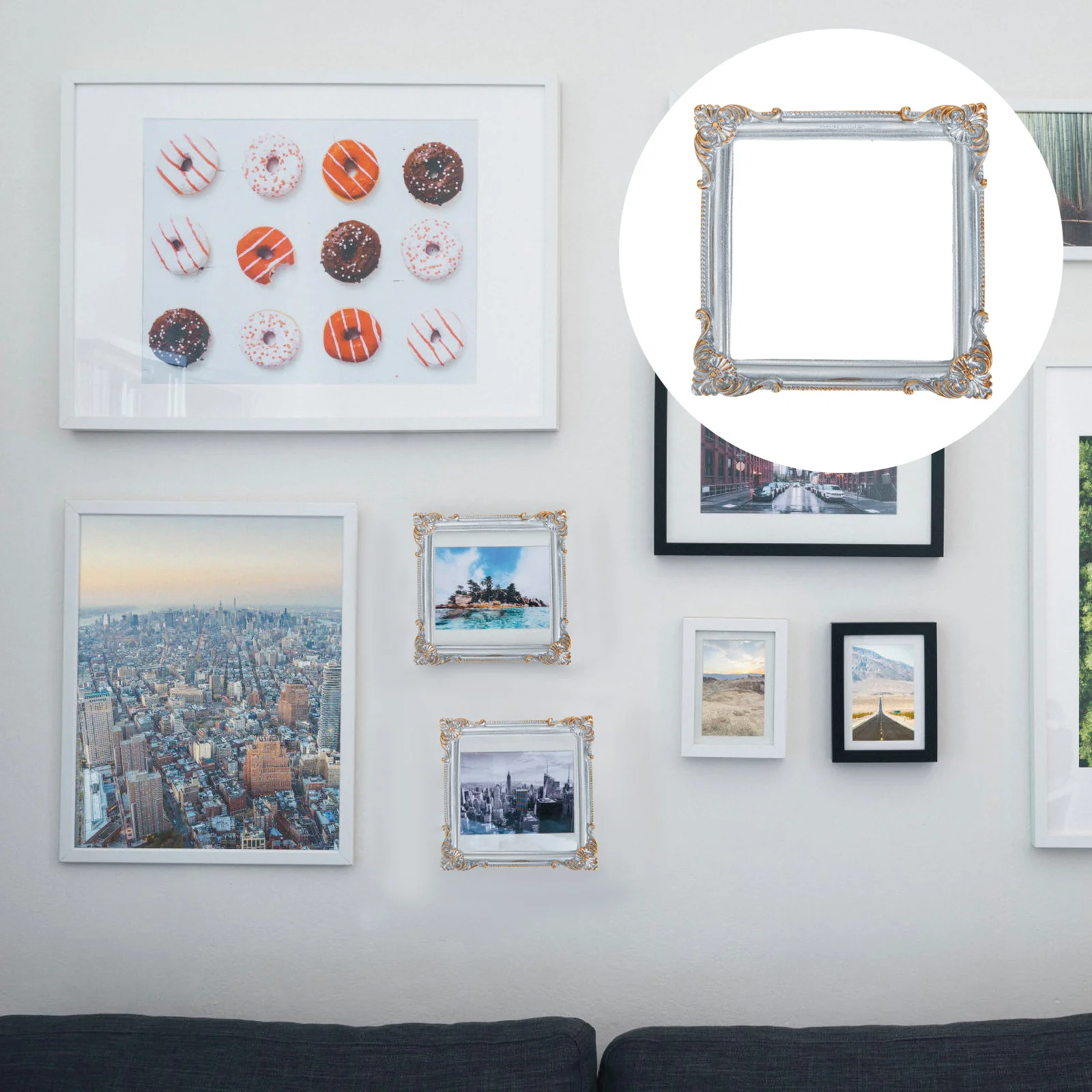 

Photo Frame Ornaments Jewelry Display Decor Retro Picture Prop Props Resin Frames Vintage