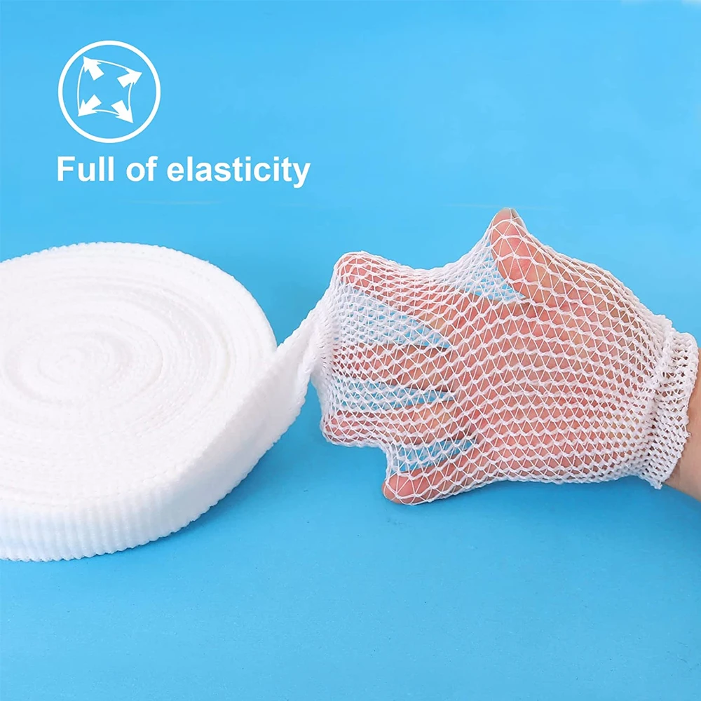 2RollS Net Tubular Bandage Elastic Mesh Wound Dressing Tubing Gauze Breathable Bandage Fix Net Bandage Retainer Stretch TubeTape