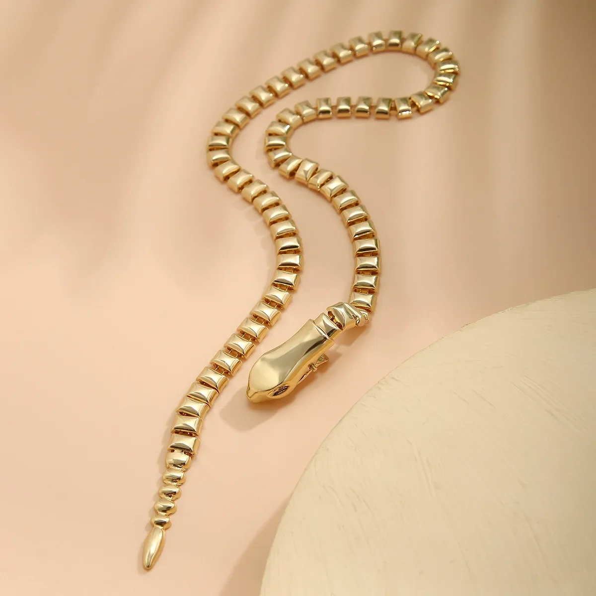 Fashion Snake Choker Necklaces for Women Long Geometric Gold Color Chain Necklaces Statement Jewelry