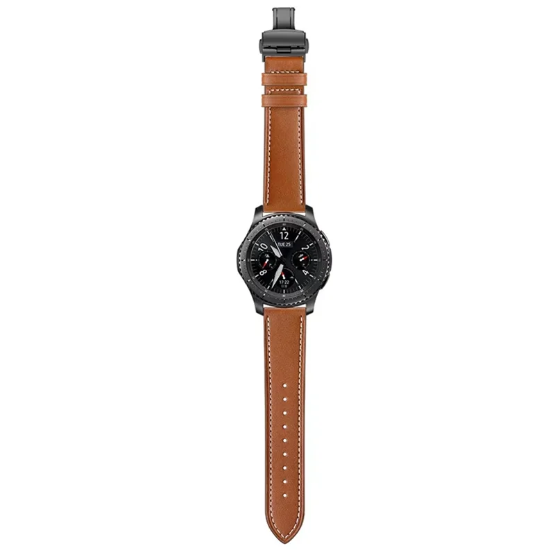 Кожаный ремешок 20 мм 22 мм для Samsung Galaxy watch 4 6 Classic/5 pro/Active 2/3/42 мм/46 мм 44 мм браслет Huawei GT/2/4/3 Pro ремешок