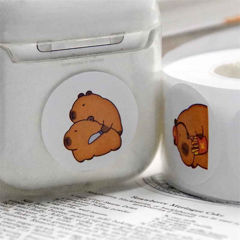 500pcs/Volume Cartoon Cute Capybara Sticker Decals Decoration DIY Phone Notebook Suitcase Laptop Fridge Kids Sticker