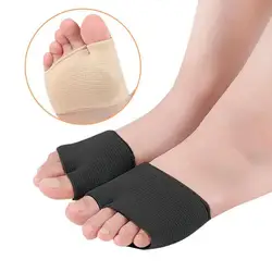 1 Pair Silicone Metatarsal Sleeve Pads Half Toe Bunion Sole Forefoot Gel Pads Cushion Half Sock Prevent Calluses Blisters