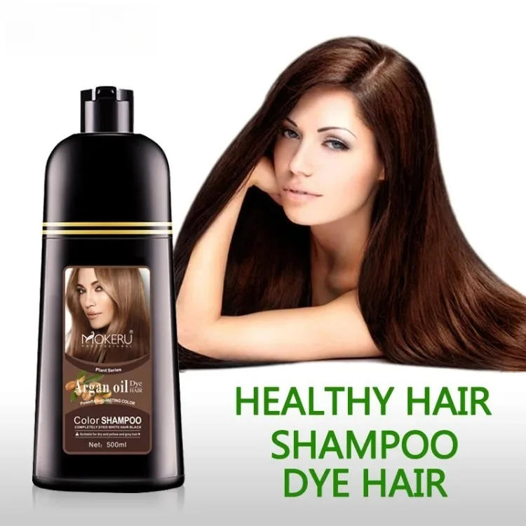 Natürliches, schnell färbendes Arganöl für Haarfärbemittel, schnelles Haarfärbeshampoo, langanhaltend, für Männer und Frauen, professionelle Färbung, 500 ml – Detail 1