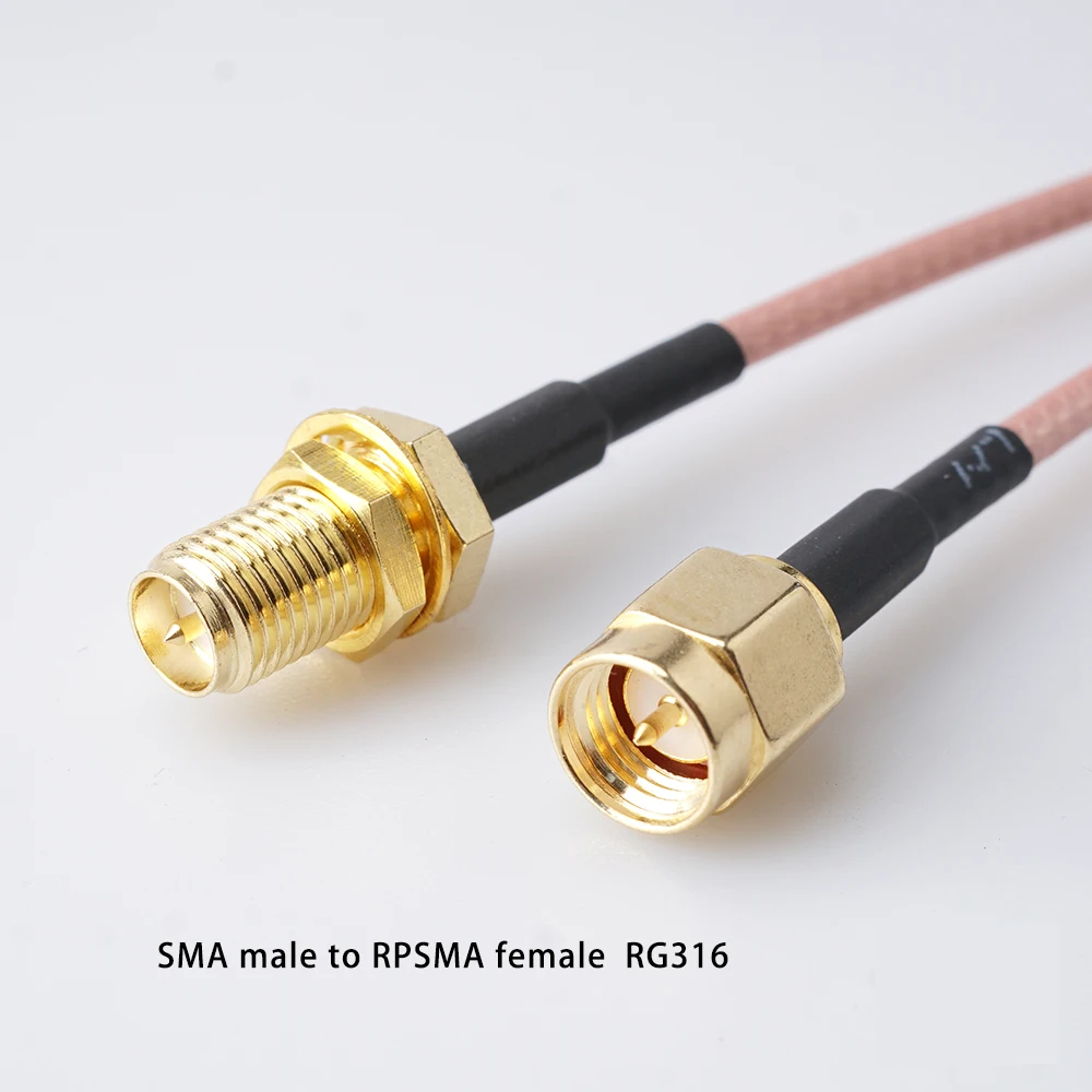 RG316 RG174 SMA Male to SMA Female RPSMA Connector Nut Bulkhead Extension Coax Jumper Pigtail Cable For WIFI 3G 4G GSM Antenna