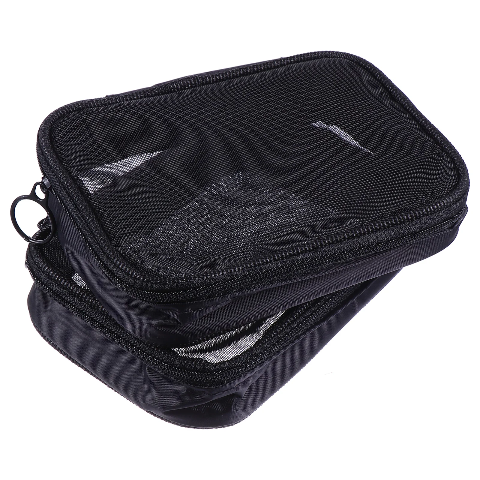 

2pcs Pouch Makeup Toiletries Organizer Travel Pouch Mesh Toiletry Storage Bag For Toiletries Clear Polyester Makeup