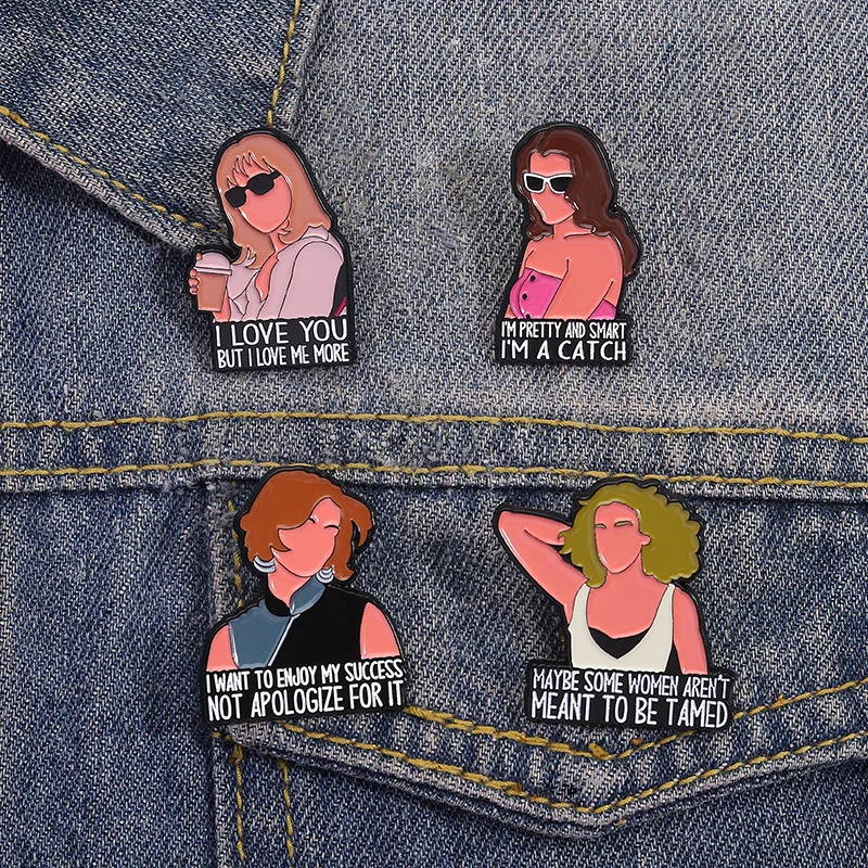 Character Modeling in Movies TV Dramas Cartoon Peripherals Metal Badges Creative Clothing Accessories Brooches Accessories Pines