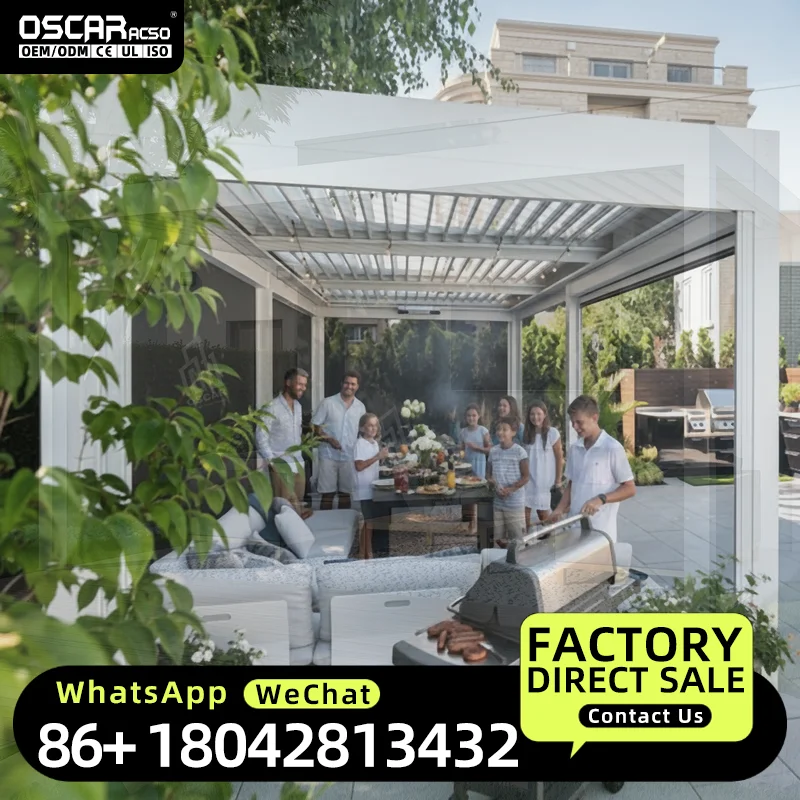 Outdoor Aluminium  Systems Luxurious Garden Sets for Patio Balcony Backyard Pergola