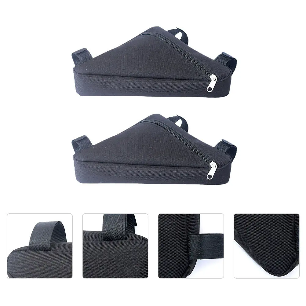 

2Pcs Bike Saddle Bag Cycling Strap Pouch Road Mountain Waterproof Triangle Frame Storage Install Bike Tool Organizer