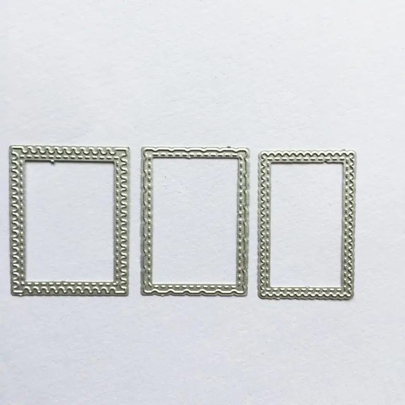 Troqueles de corte de METAL con marco de puntada rectangular, sello de álbum de recortes, troquelado artesanal, plantilla de grabado en relieve,