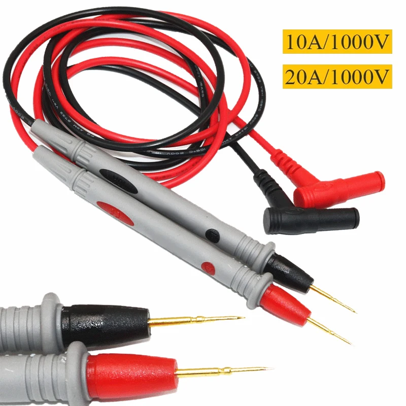 20A 1000V Multimeter Test Heads Needle Pin Digital Multi Meter Head Wire Pen Cable Kit Multimeter Voltmeter Silicone Tester Kit