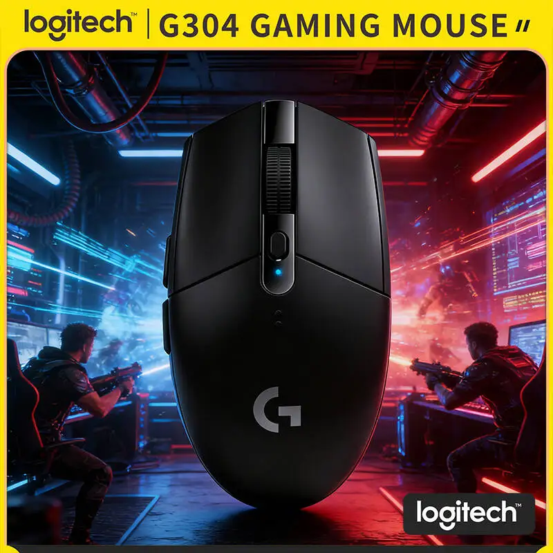 

Беспроводная мышь Logitech G304 LIGHTSPEED, сенсор HERO 12000 DPI, задержка 1 мс, 250 часов автономной работы, программируемые кнопки, для офисного использования