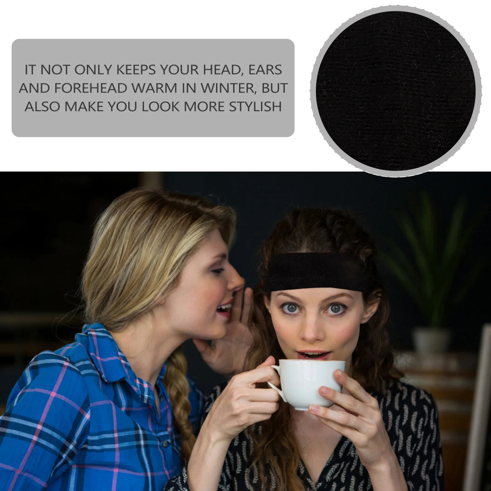 

3Pcs Elastic Warm Headband for Women Winter Cotton Hairband Ear Warmer Thick Cozy Head Wrap Stylish Wide Headband Winter Warm