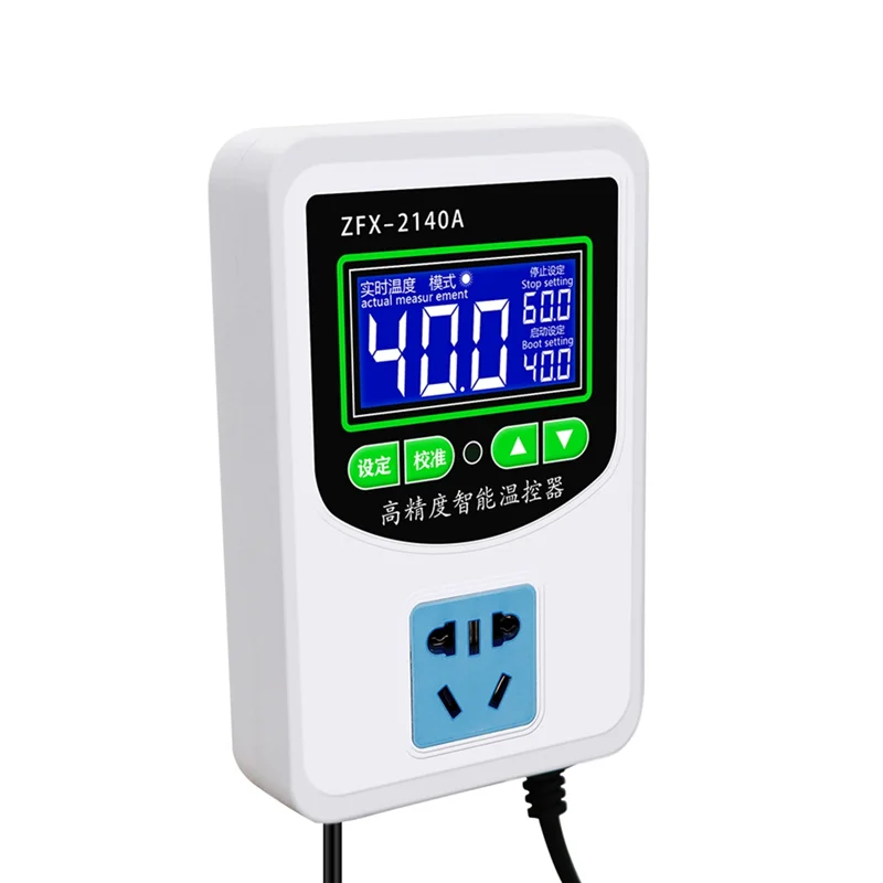 ZFX-2140A High Precision Intelligent Thermostat Microcomputer Thermostat Temperature Controller Switch US Plug