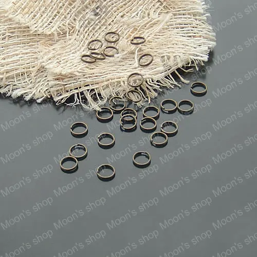 (JM3095)Wholesale 6mm Antique Bronze  Copper Split Rings Diy Fashion Jewelry Findings Accessories 200 pieces