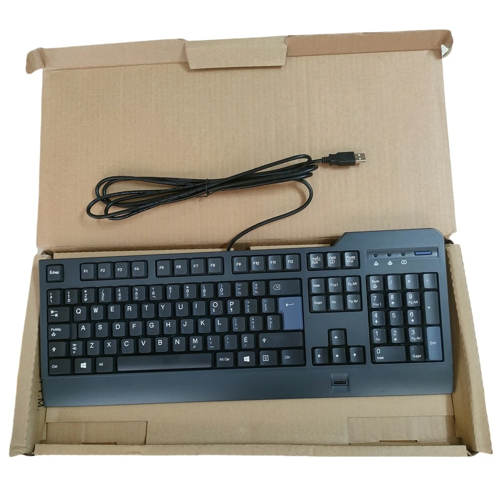 Canada French layout USB Wired fingerprint identification keyboard for Lenovo  kuf1256 Laptop desktop