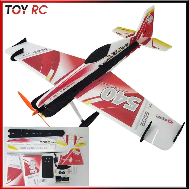 Kit de Montagem de Avião RC 3D 540 com Envergadura de 1m, EPP Sólido, 8 Olhos, Asa Fixa, Resistente ao Vento, Aeronave F3P com Perfil de Asa
