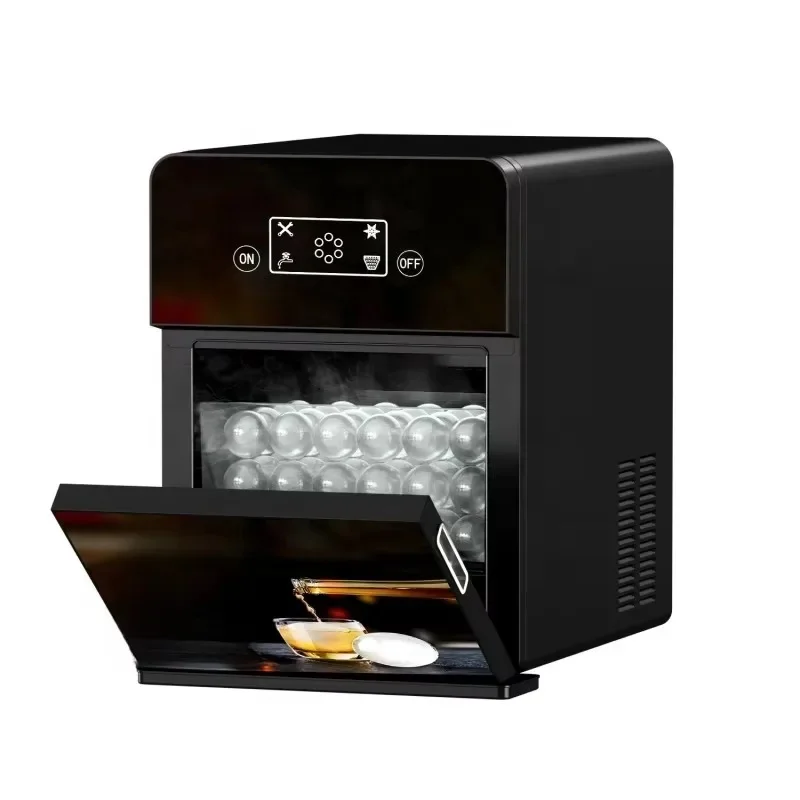 Home Sphere Counter Top Ice Machine Crystal Ice Ball Maker 4Pcs per Cycle Produces 160Pcs 10Kg of Ice Daily for Cocktails Drinks