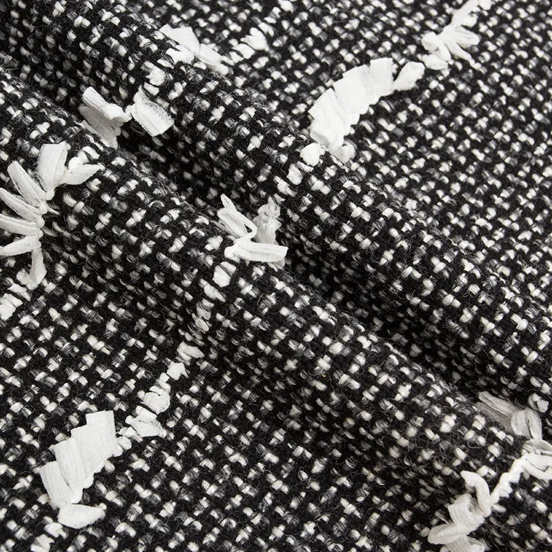Three-dimensional Flower Light Luxury High-end Coarse Woolen Tweed Fabric  For Autumn Jacket Dress Suit Coat DIY Sewing Material