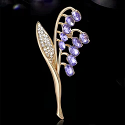 Rhinestone Ears of Wheat Brooches for Women Unisex Enamel Glass Plant Pins Event Party Backpack Decoration Clothes Accessories