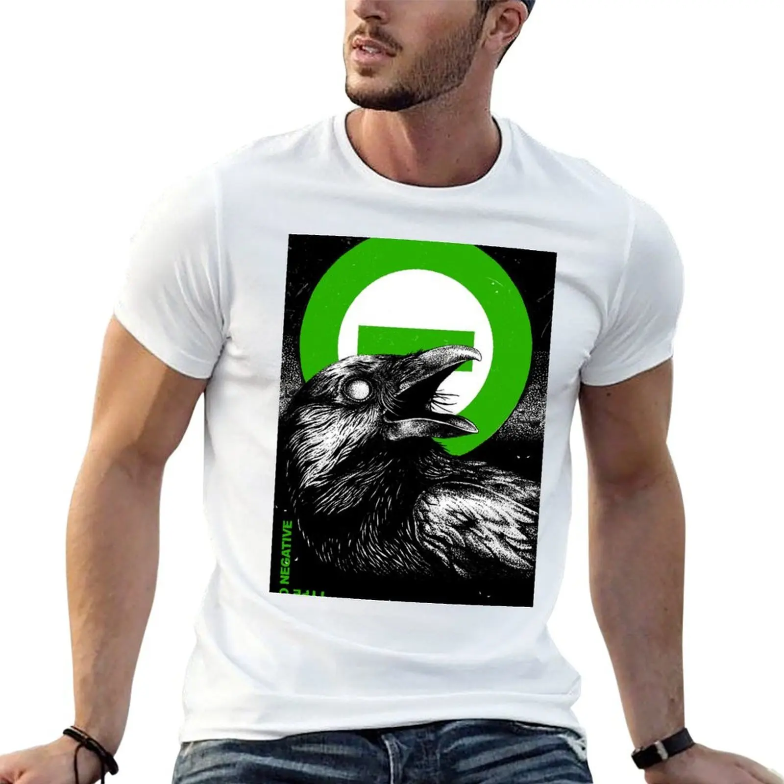 Tipo O Banda Negativa Peter Steele Cuervo Verde Tipo O Negativo Steele Camiseta hombre camisetas algodón camisetas diseñador Camiseta