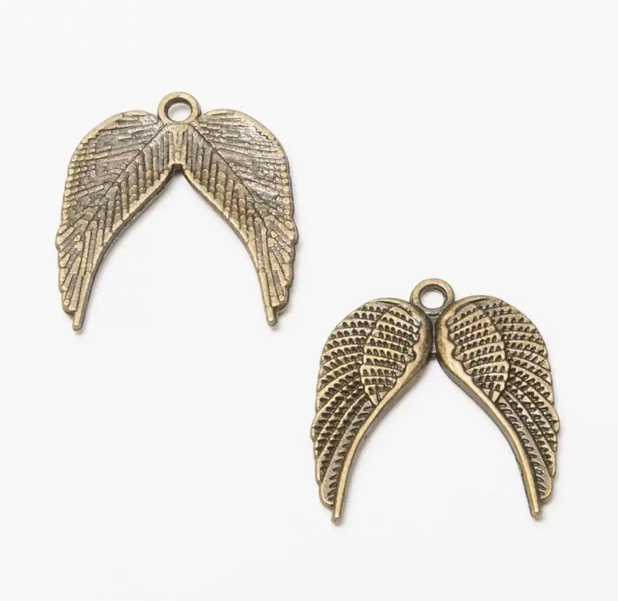 

25pcs 21*19mm Vintage wings design pendants for jewelry handmade Zinc alloy metal HW2980