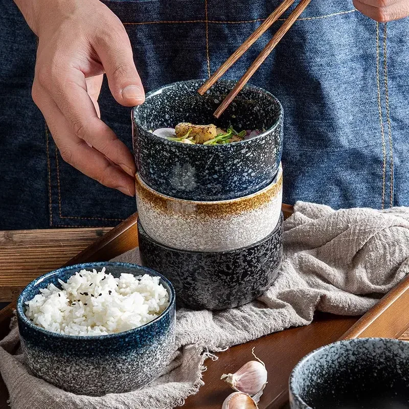 350ML Japanese Style Ceramics Rice Bowl Sushi Ramen Kitchen Soup Bowls Dining Room Salad Bowl Hotel Breakfast Tableware