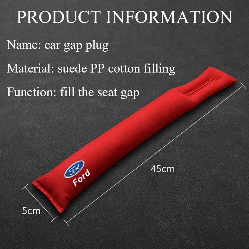 1pcs car seat gap filler suede gap plug gasket suitable for Ford Focus Fusion Mondeo Mustang Escort Kuga Ecosport Fiesta Falcon