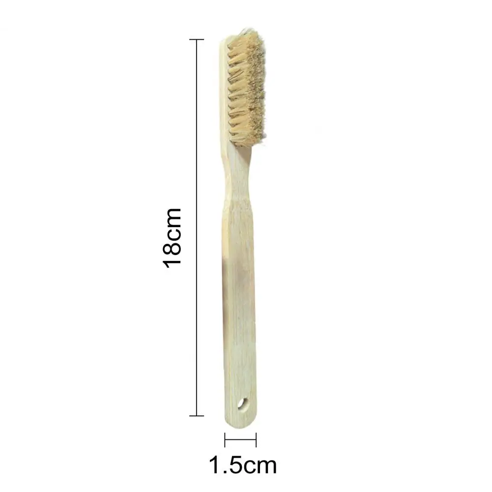 2-In-1 17-19cm Rock Climbing Brush Soft Bristle Bouldering Brush With Beech Wood Handle Callus Remover Boar Brush For Climbing