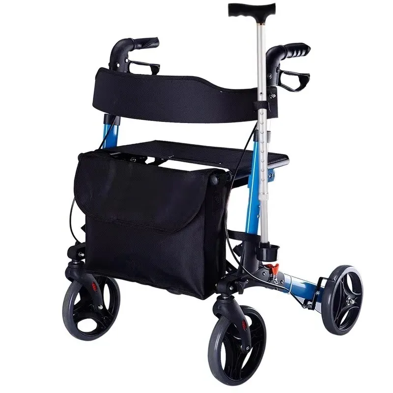 Durable Aluminum Rollator Walker, High Quality & Adjustable for Seniors & Adults | Reliable Elderly Mobility Aid