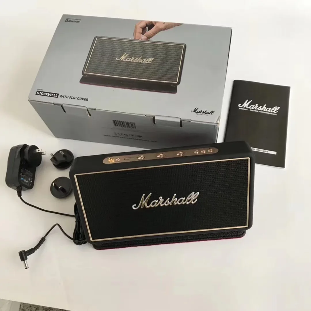 Marshall Stockwell Wireless Bluetooth Speaker IPX7 Waterproof Home Outdoor Speaker Stereo Subwoofer Retro Bluetooth Speaker