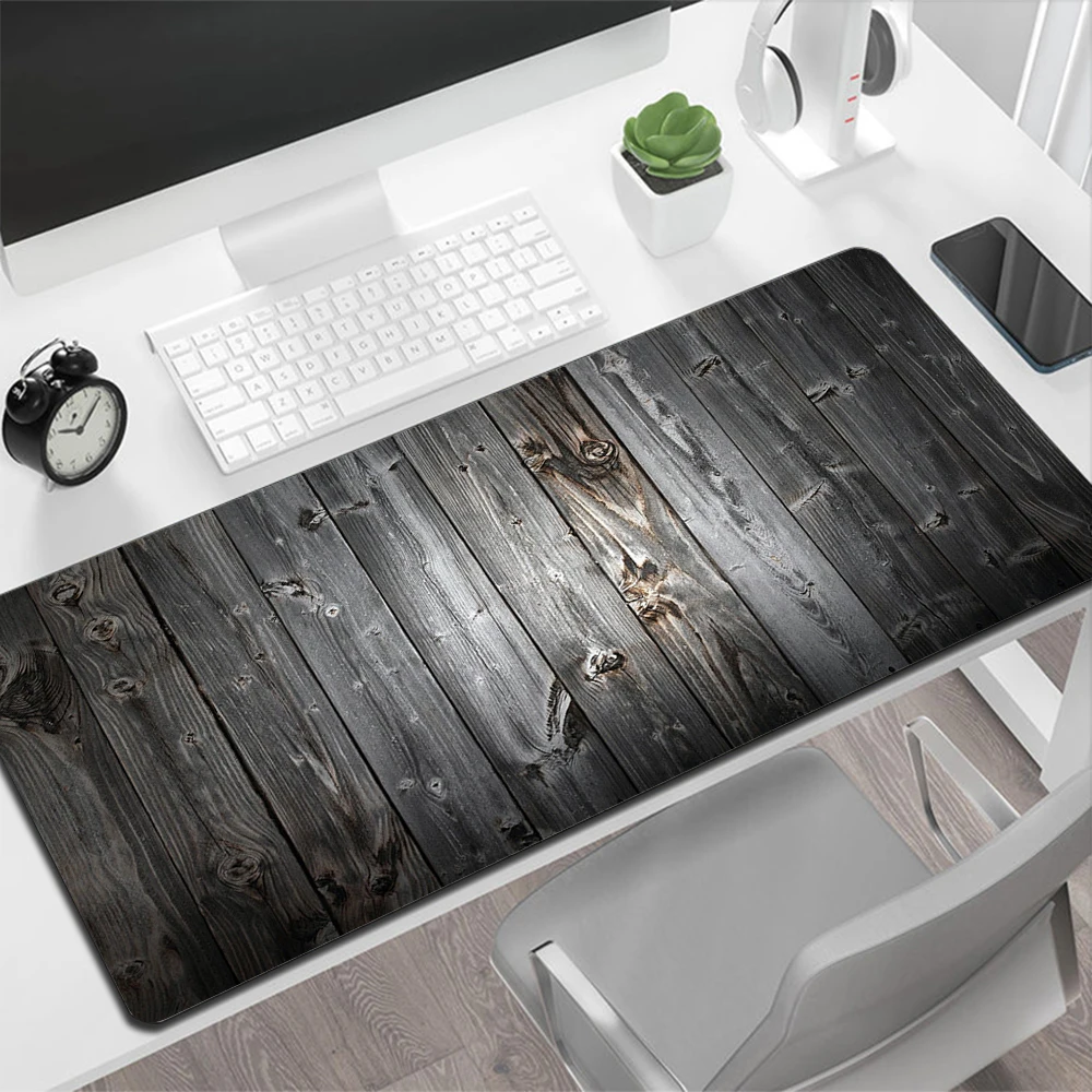 Grand tapis de souris effet Grain de bois, effet Mat, effet Mat, effet Mat, pour ordinateur de bureau, Gamer, taille XXL