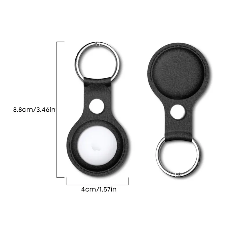 Vothoon PU Leather Case for Apple Airtag Protective Case Cover for Apple Locator Tracker Anti lost Device Keychain