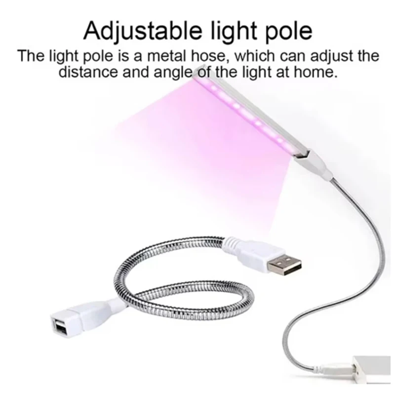 Portable LED Grow Light Full Spectrum Red & Blue Phyto Grow Lamp USB Indoor Greenhouse Plants Vegetable Hydroponic Bar Light