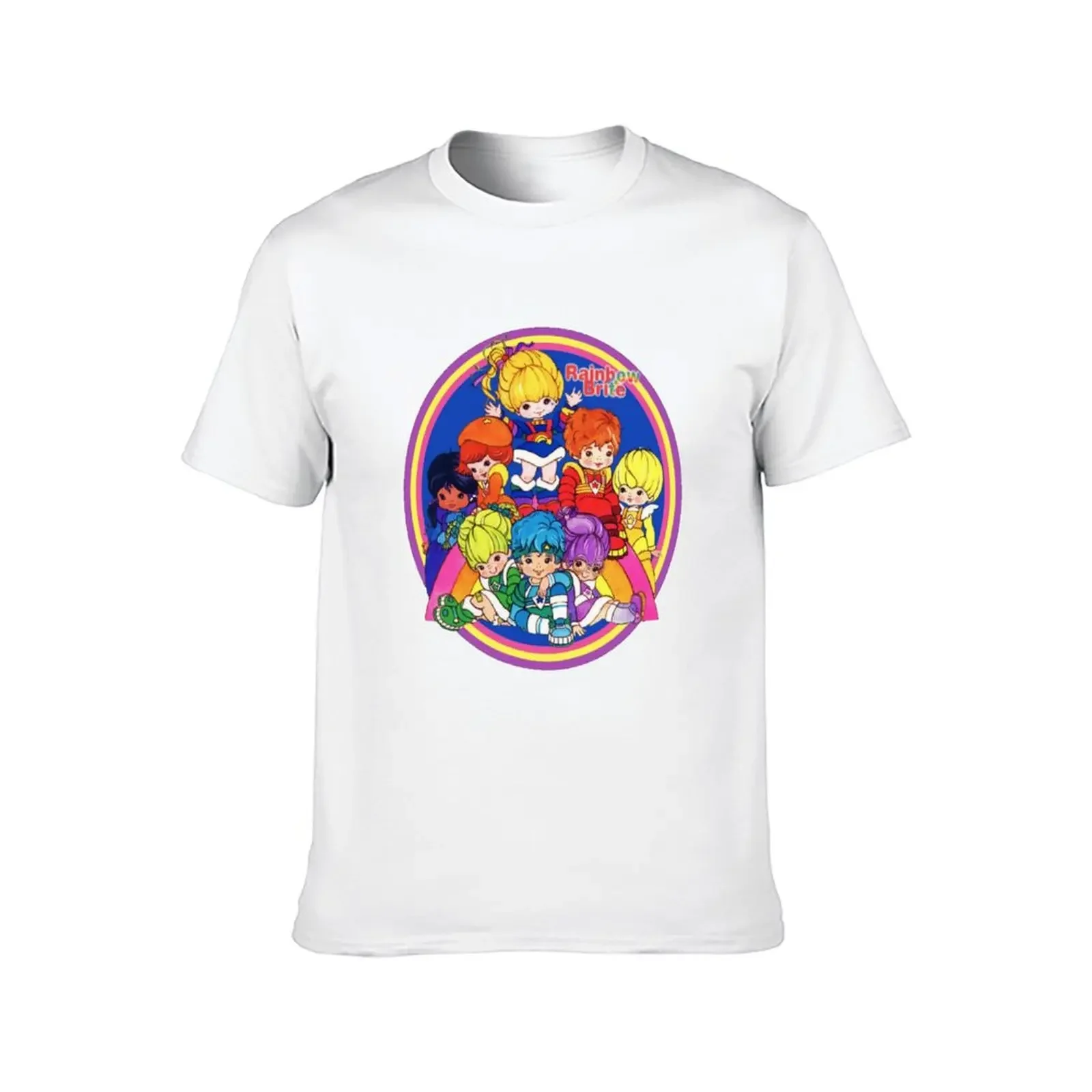 2025 New model Fashionable and Innovative ainbow Brite T-Shirt man t shirt cotton high quality t shirts for man pack white T-Shi